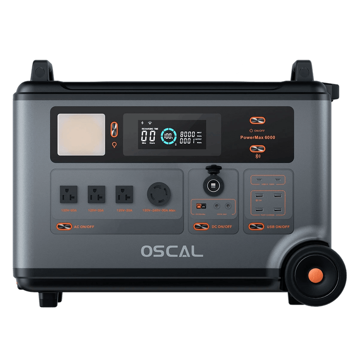 Oscal | PowerMax 6000 Portable Power Station + 200W Portable Solar Panel