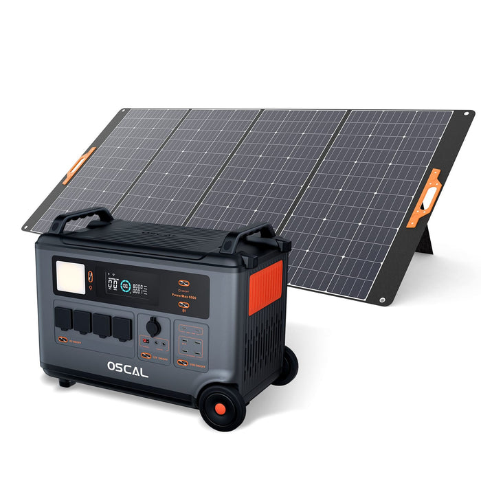 Oscal | PowerMax 6000 Portable Power Station + 400W Portable Solar Panel