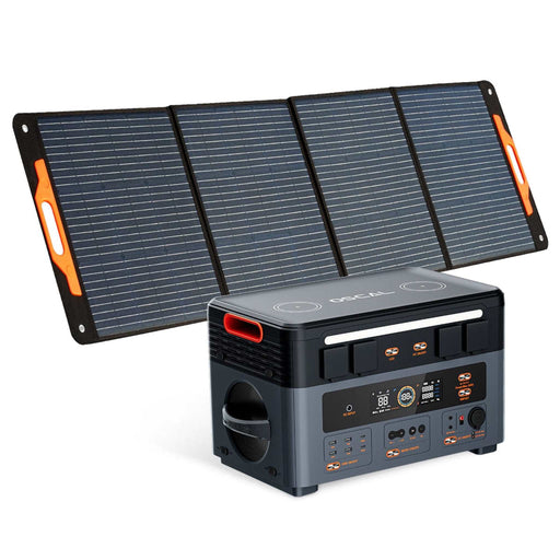 Oscal | PowerMax2400 Portable Power Station + 200W Portable Solar Panel