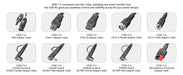PECRON | U20 Universal Cable Kit with 17 Different Adapter Cables for Power Station, Solar Panel