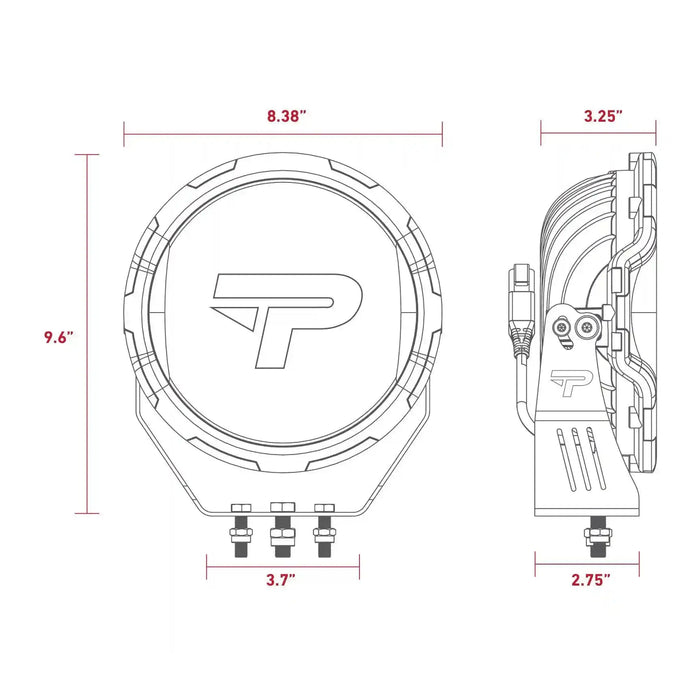 PROWLR 9" LED Driving Light TRUE AMBER