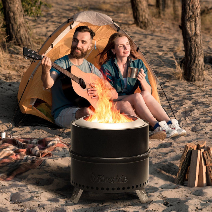 Pluto R19-PG Smokeless Outdoor Fire Pit - Painted Black
