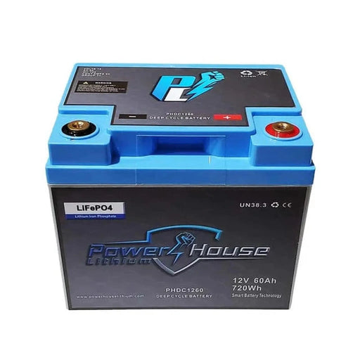 PowerHouse Lithium | 12V 60Ah Deep Cycle Battery