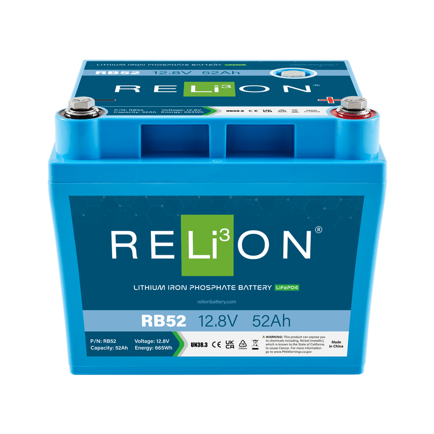 RELiON RB52 12V 52Ah Lithium Battery – Solar Guys Pro