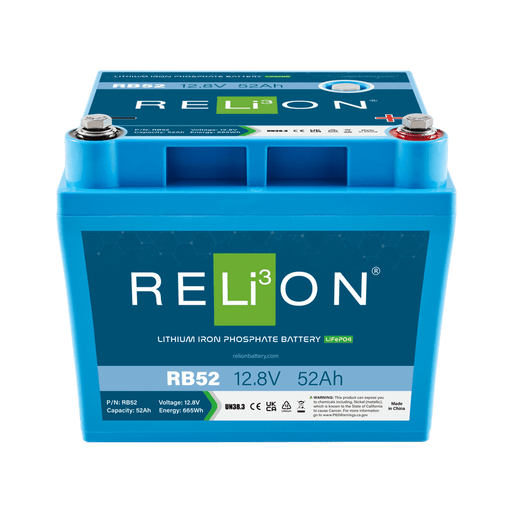 RELiON | RB52 12V 52Ah Deep Cycle Lithium Battery – Group 24