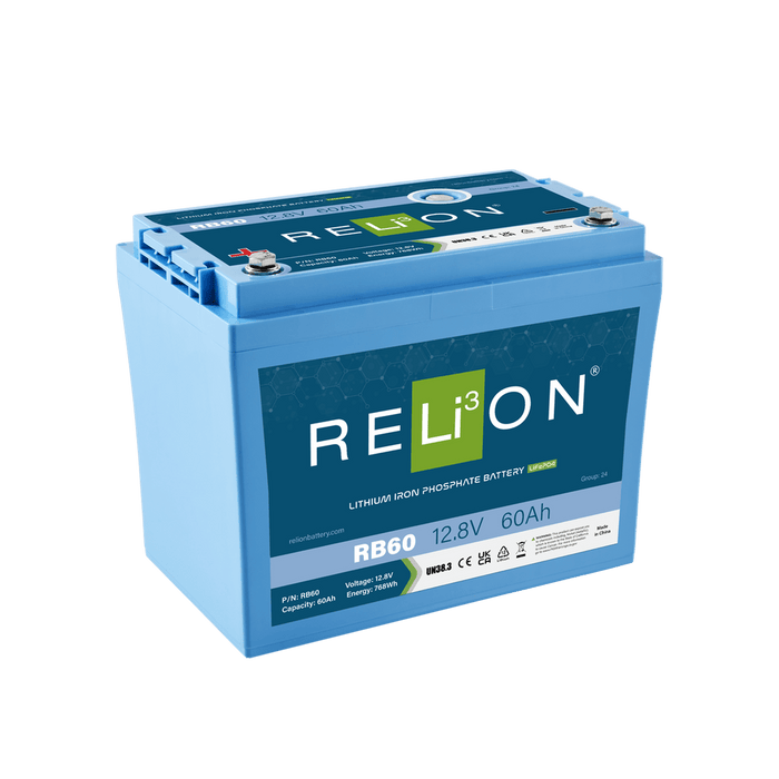 Relion Rer605 RELiON RB60, LIFEPO4 Legacy Lithium Battery 24 4SC 12V, Series Capable ...