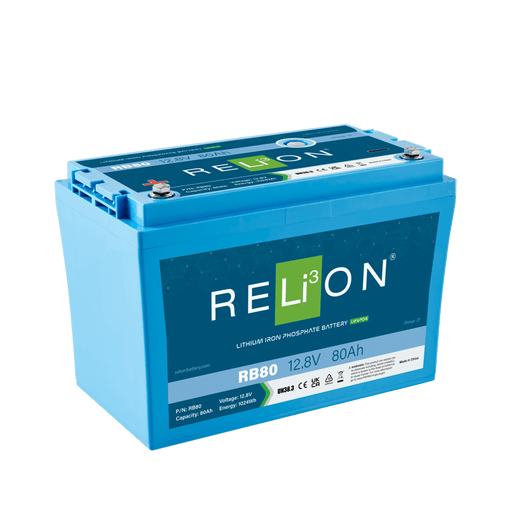 RELiON | RB80 12V 80Ah Deep Cycle Lithium Battery - Group 27