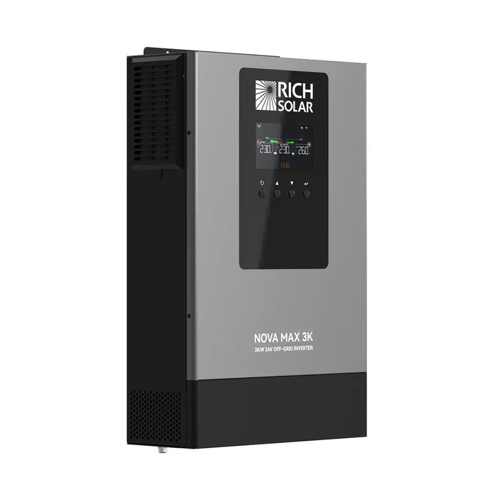Rich Solar | NOVA MAX 3K 2026 24V 3000W Off-Grid Hybrid Inverter with Pure Sine Wave Output