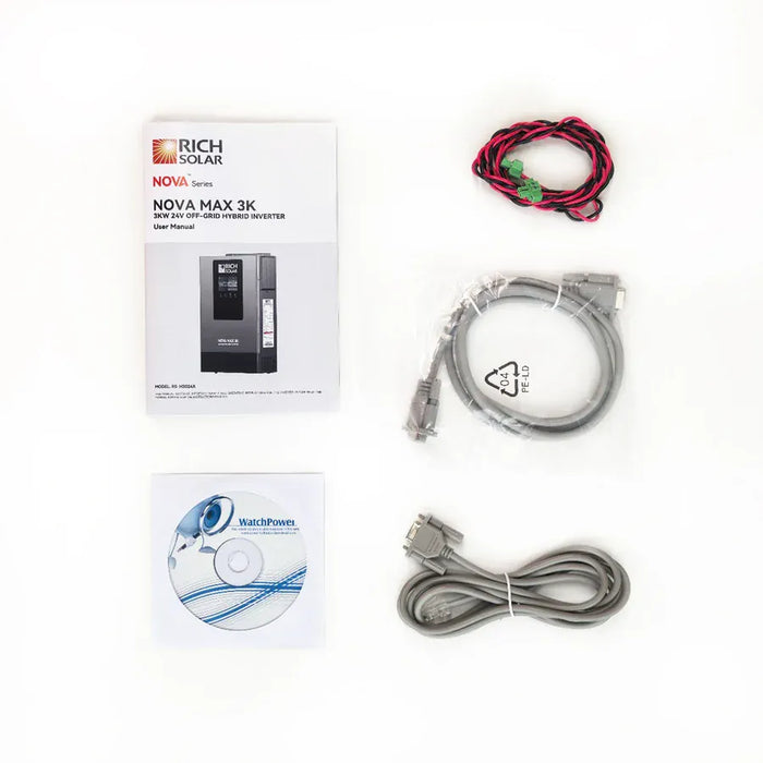 Rich Solar | NOVA MAX 3K 2026 24V 3000W Off-Grid Hybrid Inverter with Pure Sine Wave Output