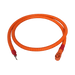 RUIXU | 1/0 AWG cables - 3/8" Lug + 90 degree angle pluggable connector | Orange+ Black, 200cm image 4