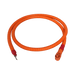 RUIXU | 1/0 AWG cables - 3/8" Lug + 90 degree angle pluggable connector | Orange+ Black, 140cm