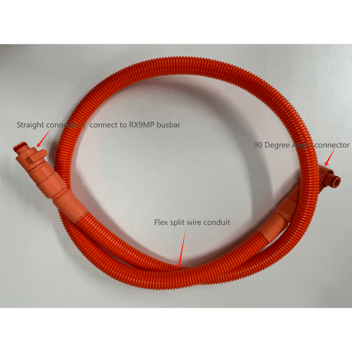 RUIXU | 1/0 AWG cables - Straight + 90 degree angle pluggable connector, Play and Plug, 200cm image 2