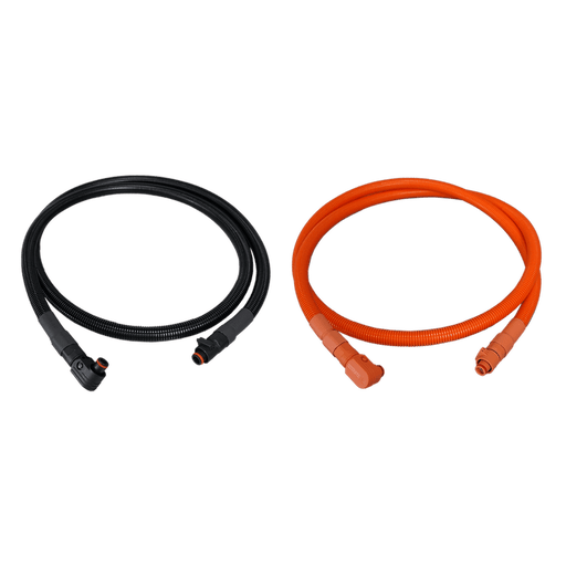 RUIXU | 1/0 AWG cables - Straight + 90 degree angle pluggable connector, Play and Plug, 200cm