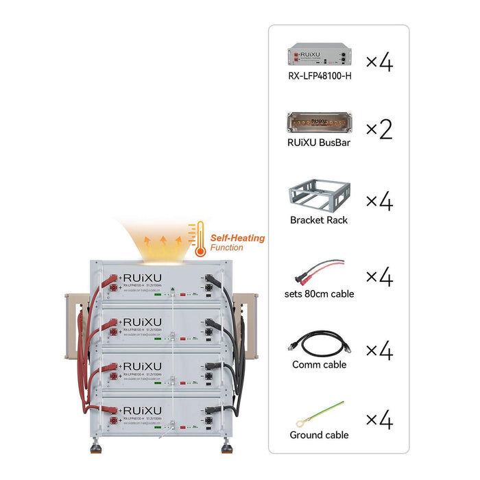 RUiXU | Battery Optional Installation Method -Bracket Rack-Flexibility & Stackable