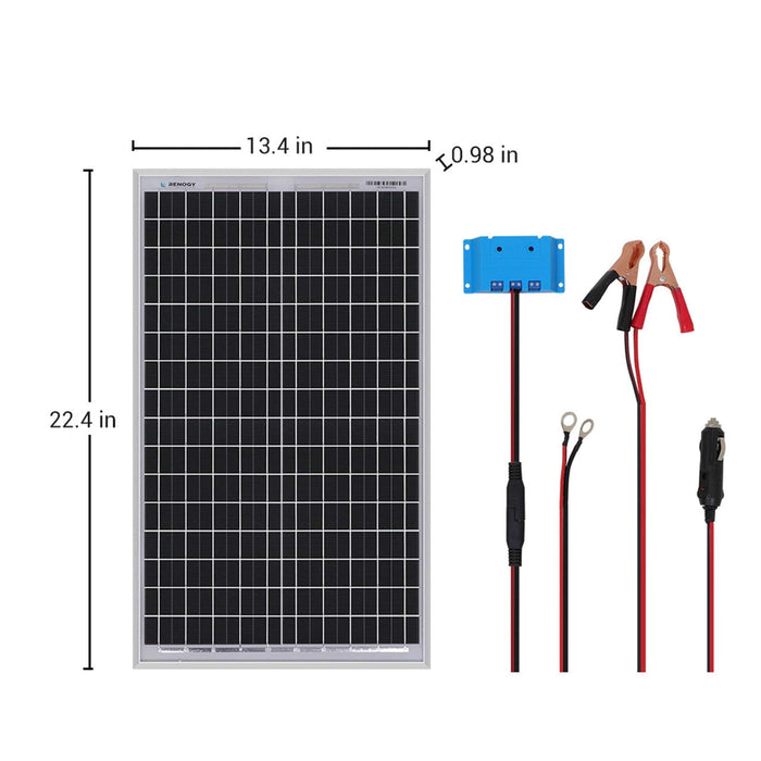 Renogy | 30 Watt 12V Monocrystalline Starter Kit