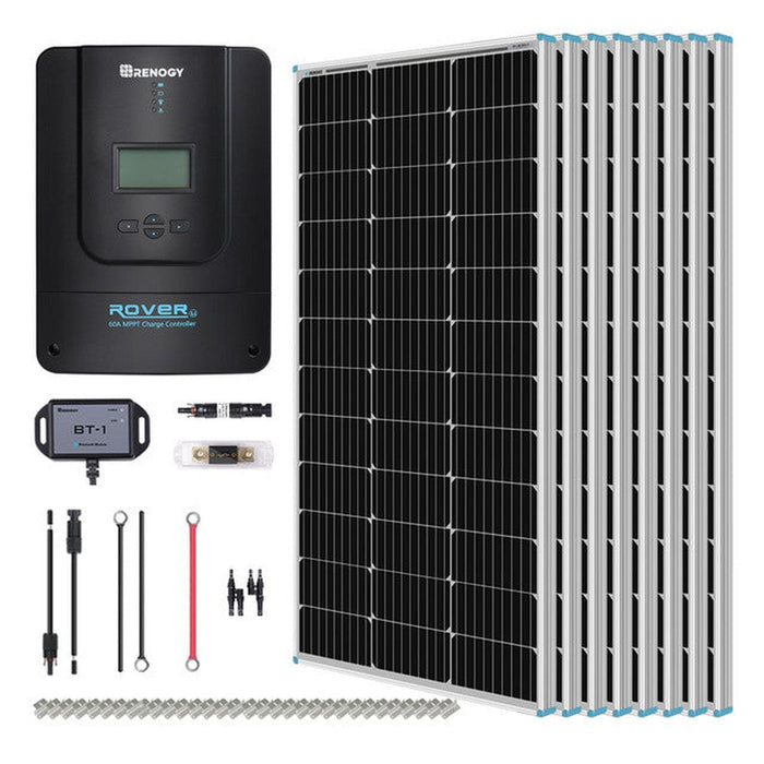 Renogy | 800W 12V/24V Monocrystalline Solar Premium Kit w/Rover 60A Charger Controller