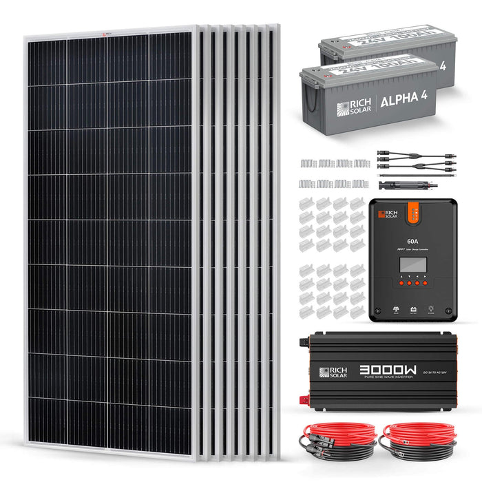 Rich Solar | 1600 Watt 24V Complete Solar Kit