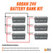 Rich Solar | 24V - 600AH - 15.3kWh Lithium Battery Bank