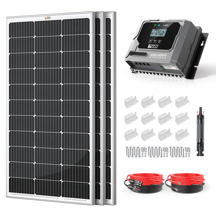 Rich Solar | 300W Solar Kit for RV, Cabin, and Off-Grid Power Systems