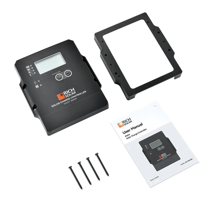 Rich Solar | 30A 12V PWM Solar Charge Controller for RV & Off-Grid Systems