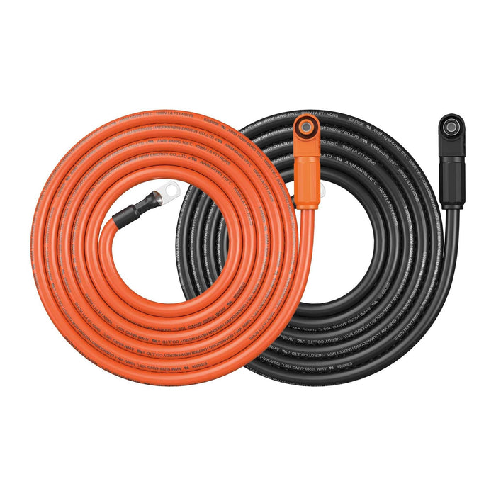 Rich Solar | 4 Gauge 4AWG Cable Wire Connect Battery to Inverter Orange & Black | Choose Feet/Length