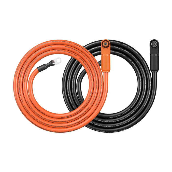 Rich Solar | 4 Gauge 4AWG Cable Wire Connect Battery to Inverter Orange & Black | Choose Feet/Length