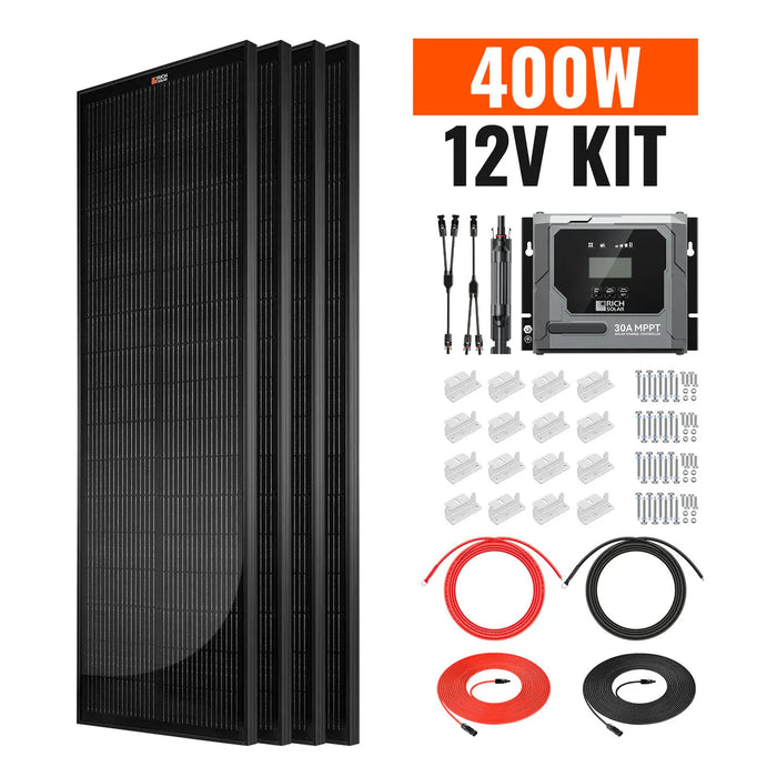 Rich Solar | 400W Slim Solar Kit for Vans, RVs, and Off-Grid Systems