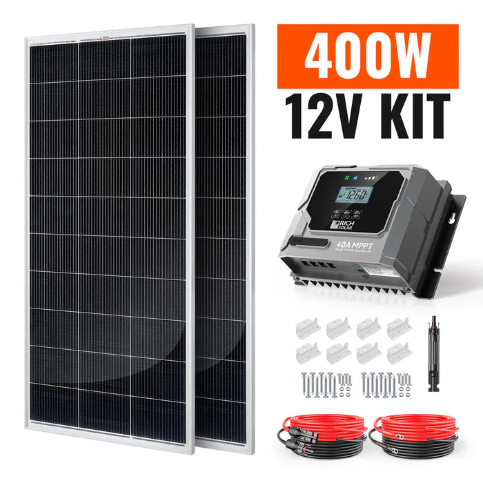 Rich Solar | 400W Solar Kit for RV, Cabin, and Off-Grid Power Systems