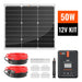 Rich Solar | 50 Watt Solar Kit | 50W Panel + 20A MPPT Controller + Wiring & Mounting Brackets