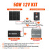 Rich Solar | 50 Watt Solar Kit | 50W Panel + 20A MPPT Controller + Wiring & Mounting Brackets
