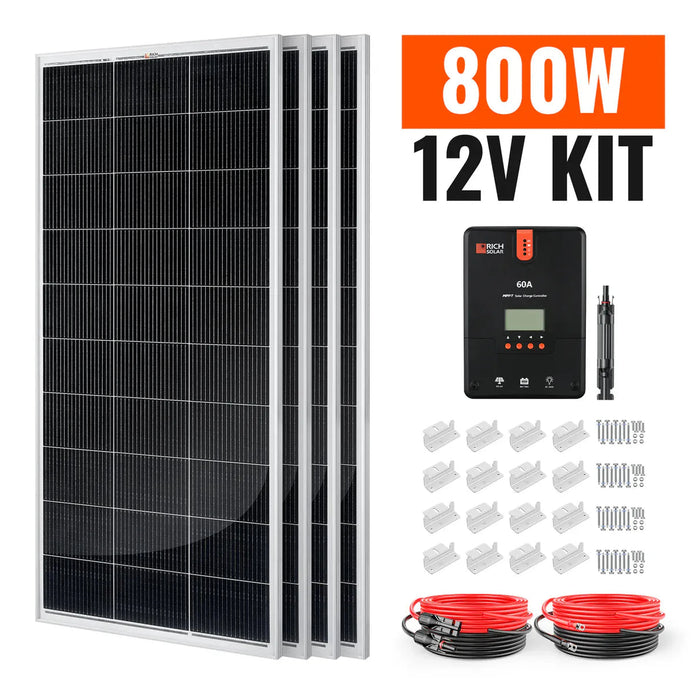 Rich Solar | 800W Solar Kit for Off-Grid and Backup Power Systems