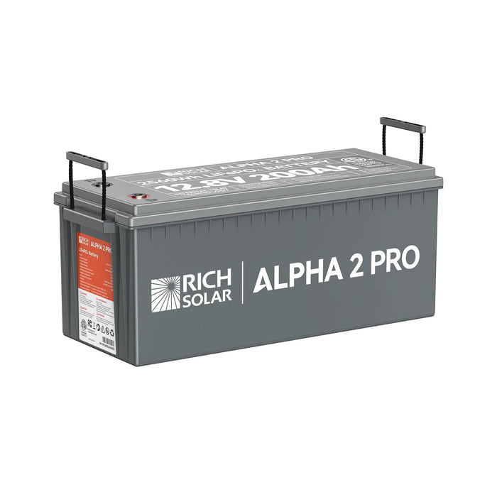 Rich Solar | ALPHA 2 PRO | 12V 200Ah LiFePO4 Battery | Premium 12V Lithium Battery for RVs, Cabins, Tiny Homes | 7,000 Lifetime Cycles | 10 Year Warranty | UL1973 Certified