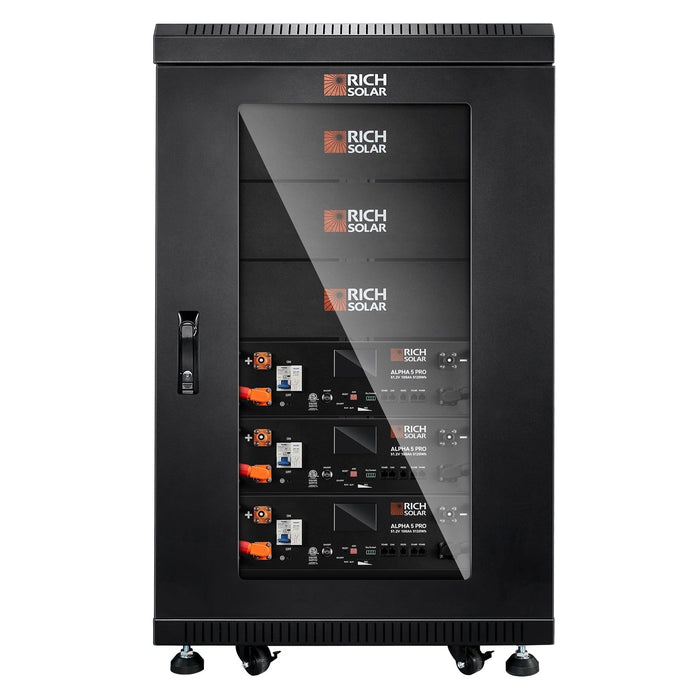 Rich Solar | ALPHA 5 PRO | 51.2V 100Ah LiFePO4 Battery | Premium 48V Server Rack Lithium Battery | 7,000 Lifetime Cycles | 10 Year Warranty | UL1973, UL9540A Certified