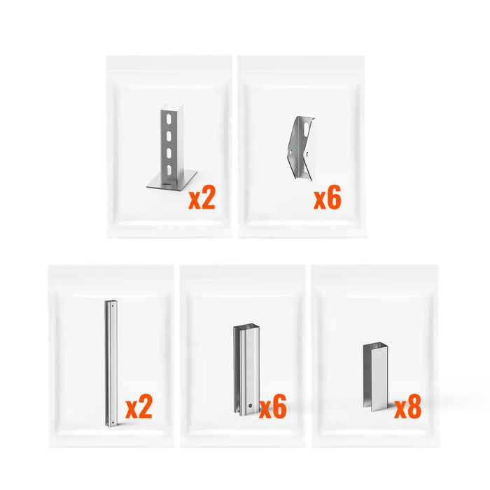 Rich Solar | Adjustable Solar Ground Mount Brackets for MEGA 200, 220, and 250 Panels 1–4 Panels