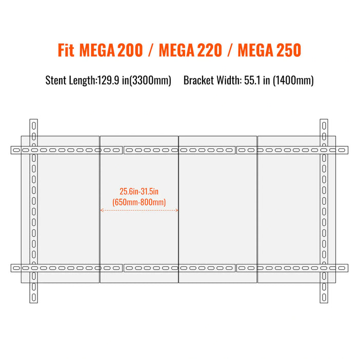 Rich Solar | Adjustable Solar Ground Mount Brackets for MEGA 200, 220, and 250 Panels 1–4 Panels