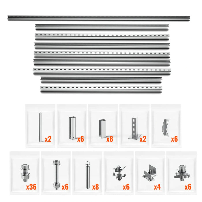 Rich Solar | Adjustable Solar Ground Mount Brackets for MEGA 200, 220, and 250 Panels 1–4 Panels