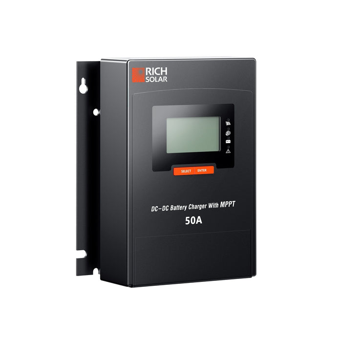 Rich Solar | BRAVO 50 DC | 50 Amp DC-DC Solar Charge Controller with MPPT | Premium 50A 12V/24V DC-DC Solar Controller with MPPT