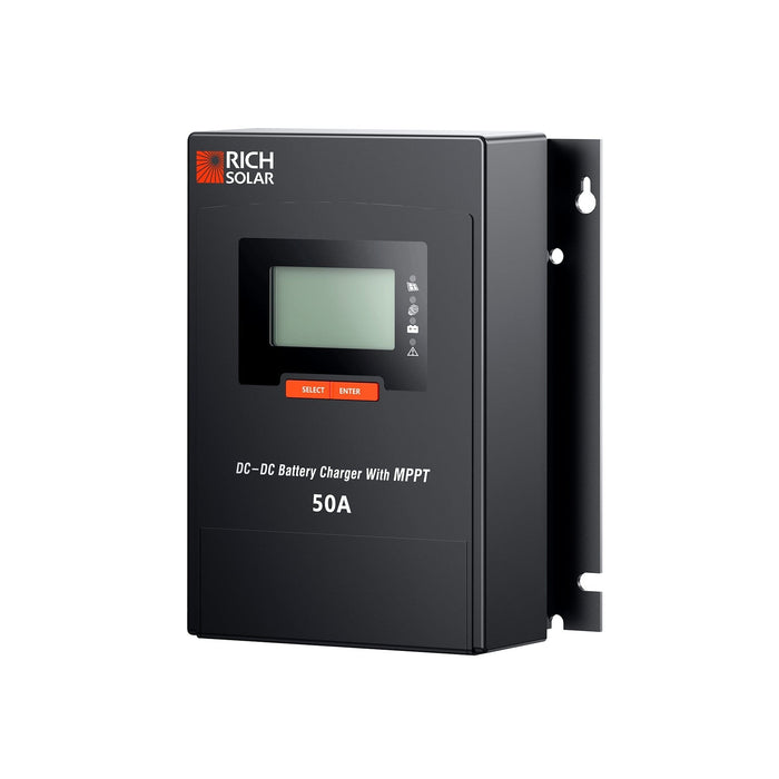 Rich Solar | BRAVO 50 DC | 50 Amp DC-DC Solar Charge Controller with MPPT | Premium 50A 12V/24V DC-DC Solar Controller with MPPT