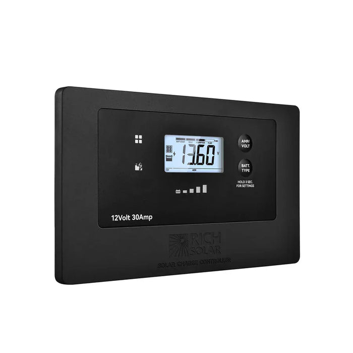 Rich Solar | BRAVO AIR 30 30A PWM Solar Charge Controller 12V Flush Mount with Bluetooth