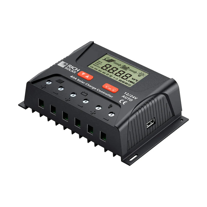Rich Solar | BRAVO LEGEND 40 – 40A PWM Solar Charge Controller 12V/24V Auto