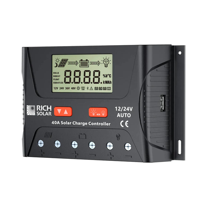 Rich Solar | BRAVO LEGEND 40 – 40A PWM Solar Charge Controller 12V/24V Auto