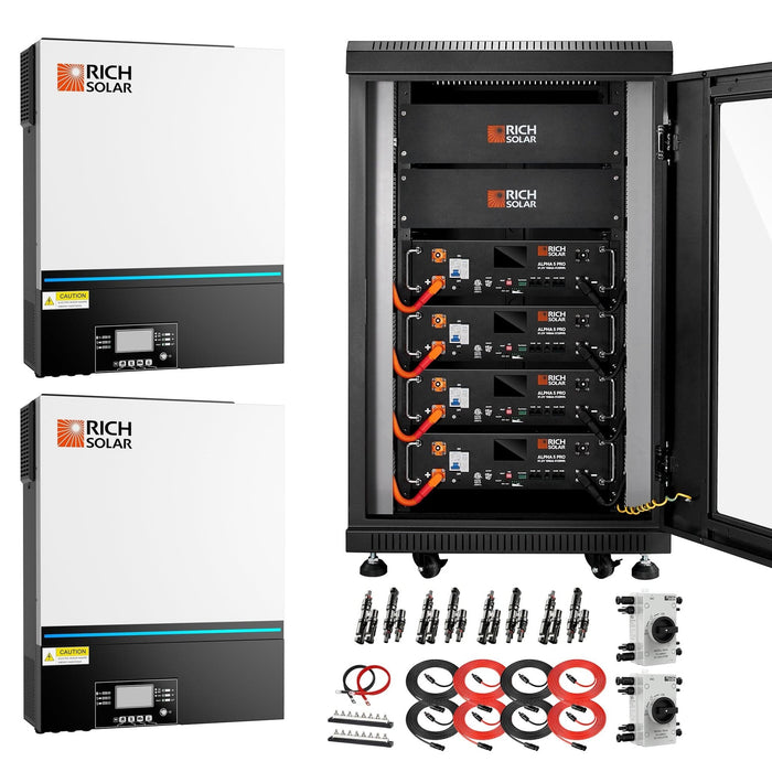 Complete Off-Grid Solar Kit | 13,000W 120/240V Output | 48VDC - NO Panel