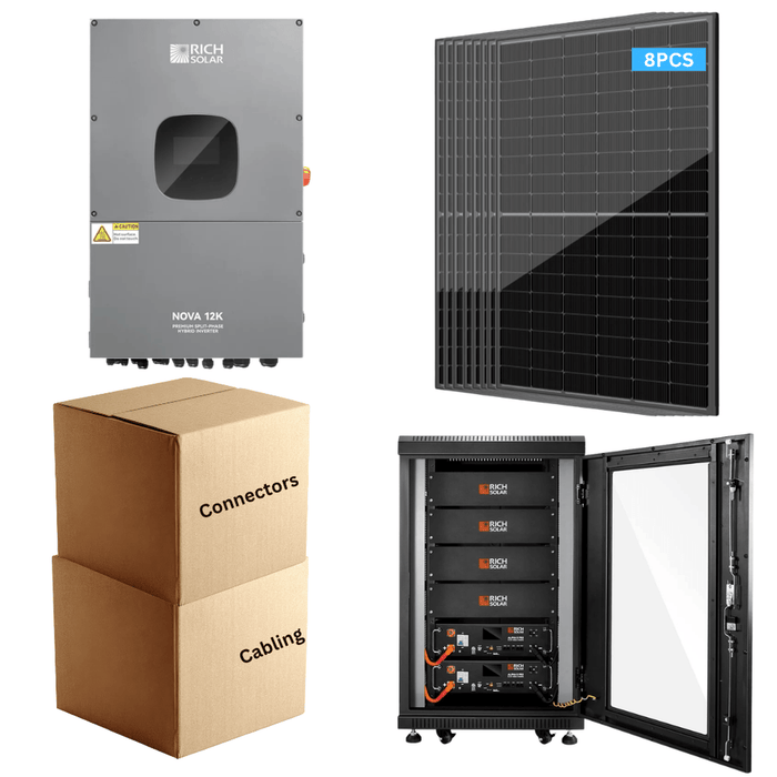Rich Solar HOME Kit - 3.52kW Solar + 10.24kWh Battery | Complete Solar Hybrid Kit