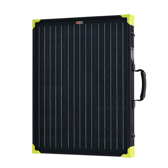 Rich Solar | MEGA 100 Portable Briefcase Charging Kit | 100 Watt Portable Solar Panel | Premium 12V Portable Solar Panel | High Efficiency BACKORDER