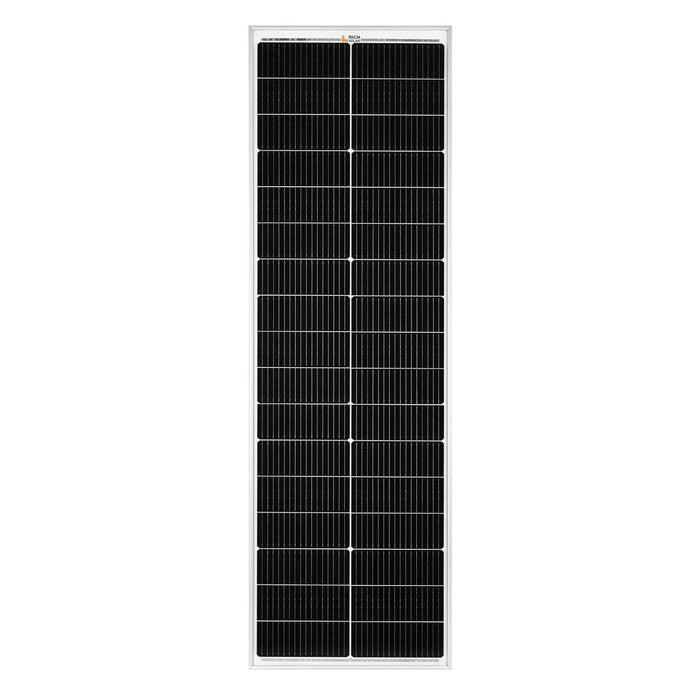 Rich Solar | MEGA 100 Slim 100W 12V Narrow Solar Panel for Vans, Boats, and Off-Grid Use