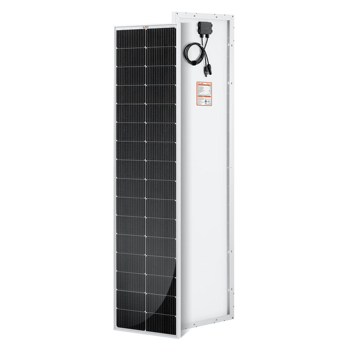 Rich Solar | MEGA 130 SLIM | 130 Watt Slim Solar Panel | Compact 12V Narrow Panel for Vans, Campers, Boats | UL Certified