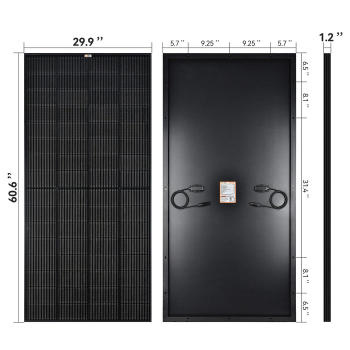 Rich Solar | MEGA 250 | 250 Watt Solar Panel | Premier 12V Off-Grid Solar Panel | 25-Year Output Warranty | UL Certified