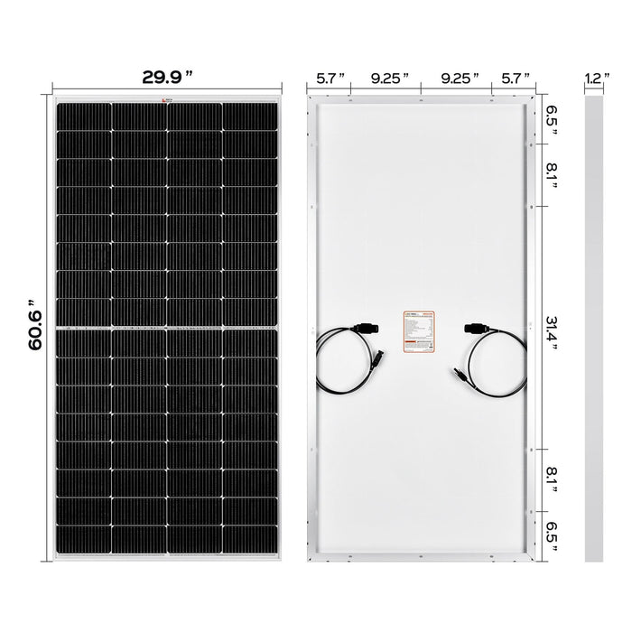 Rich Solar | MEGA 250 | 250 Watt Solar Panel | Premier 12V Off-Grid Solar Panel | 25-Year Output Warranty | UL Certified