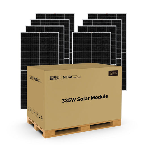 Rich Solar | MEGA 335 | 335 Watt Solar Panel | Premium Grid-tie or Off-grid Solar Panel | 25-Year Output Warranty | UL Certified