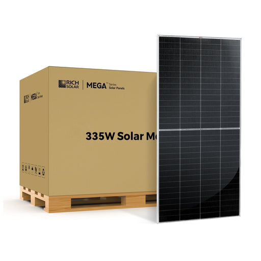 Rich Solar | MEGA 335 | 335 Watt Solar Panel | Premium Grid-tie or Off-grid Solar Panel | 25-Year Output Warranty | UL Certified